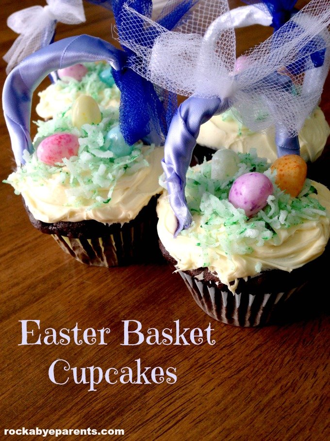 Easter Basket Cupcakes.