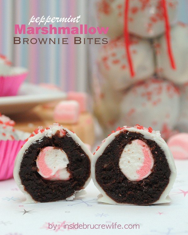Peppermint Marshmallow Brownie Bites by Inside BruCrew Life