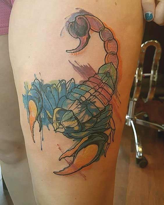 A colorful Scorpio zodiac symbol for women.