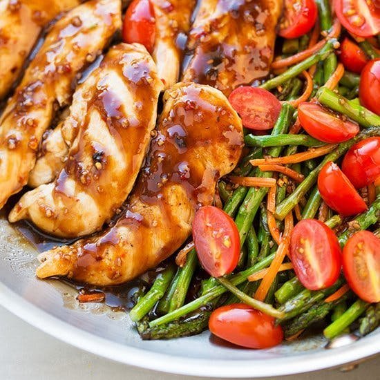 Balsamic chicken and veggies.