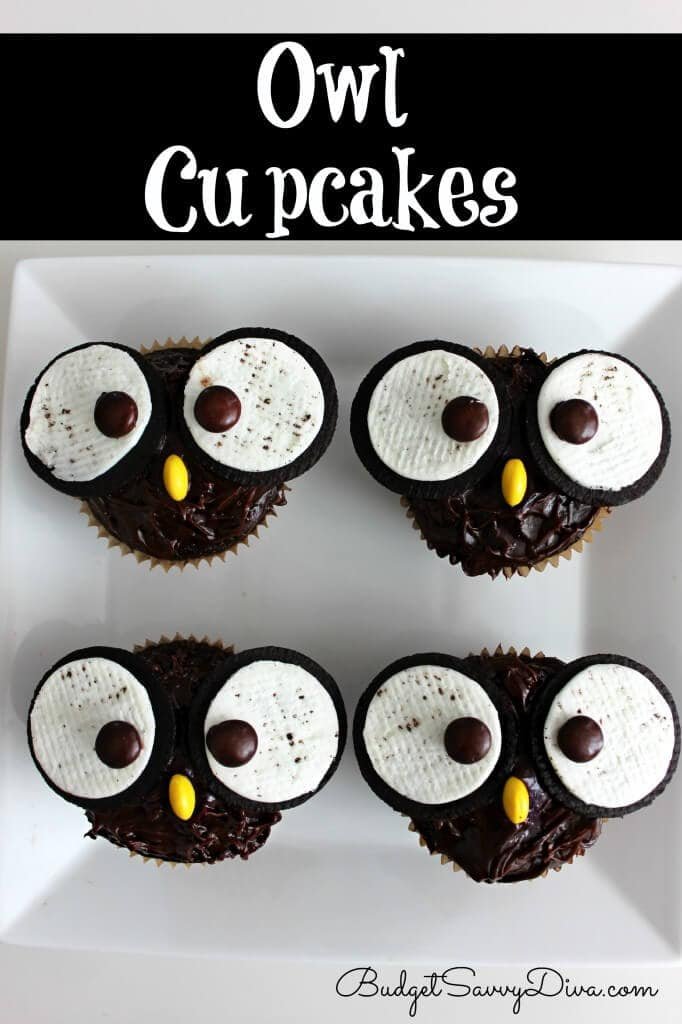 Owl Cupcakes at Budget Savvy Diva