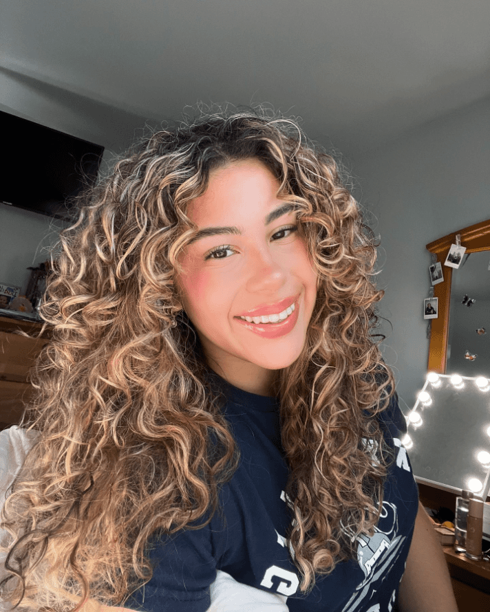 Cascading Sun-Kissed Curls