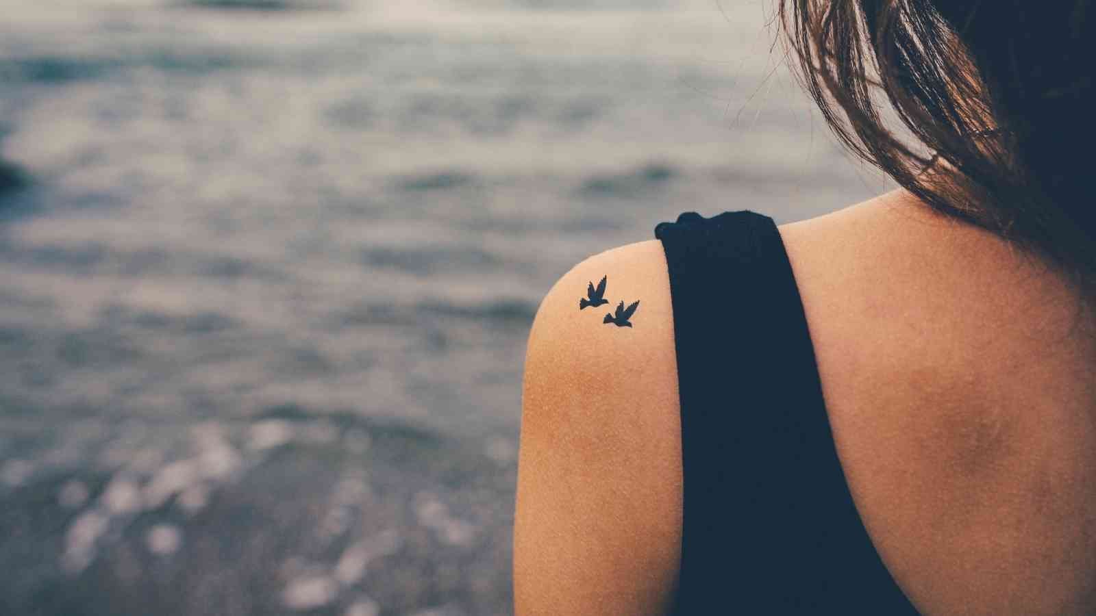 First tattoo, birds with detail | Bird tattoos for women, Calf tattoos for  women, First tattoo