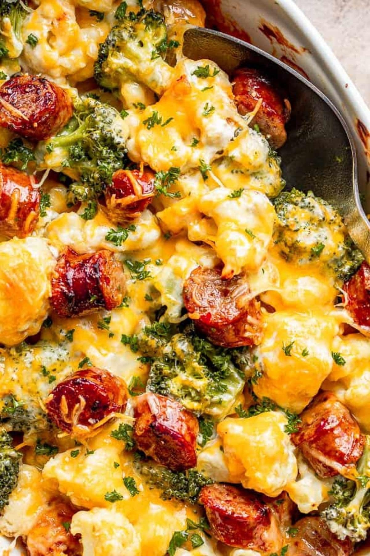 Broccoli Sausage Cauliflower Casserole