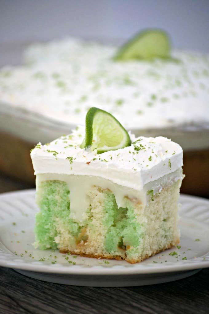 Key Lime Creme Poke Cake