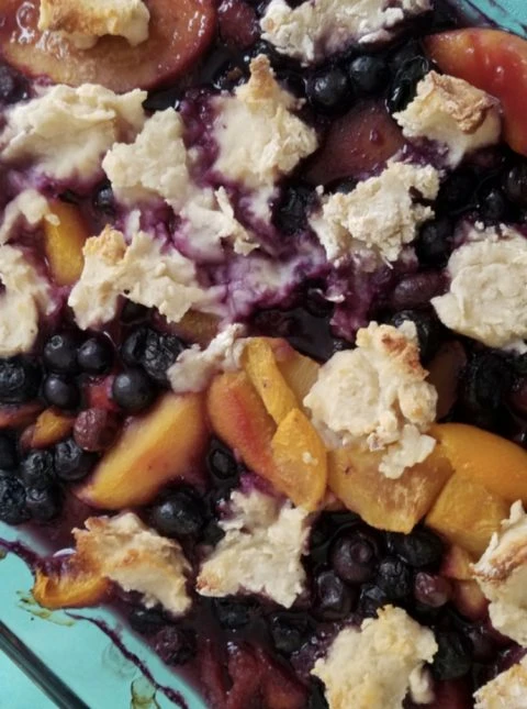 Peach Berry Cobbler