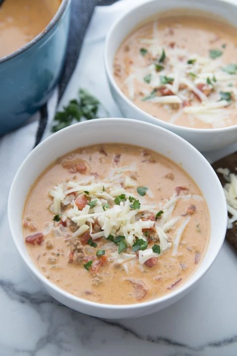 Queso Keto Taco Soup