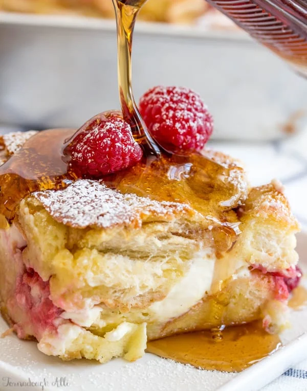 Raspberry Cream Cheese French Toast Bake!