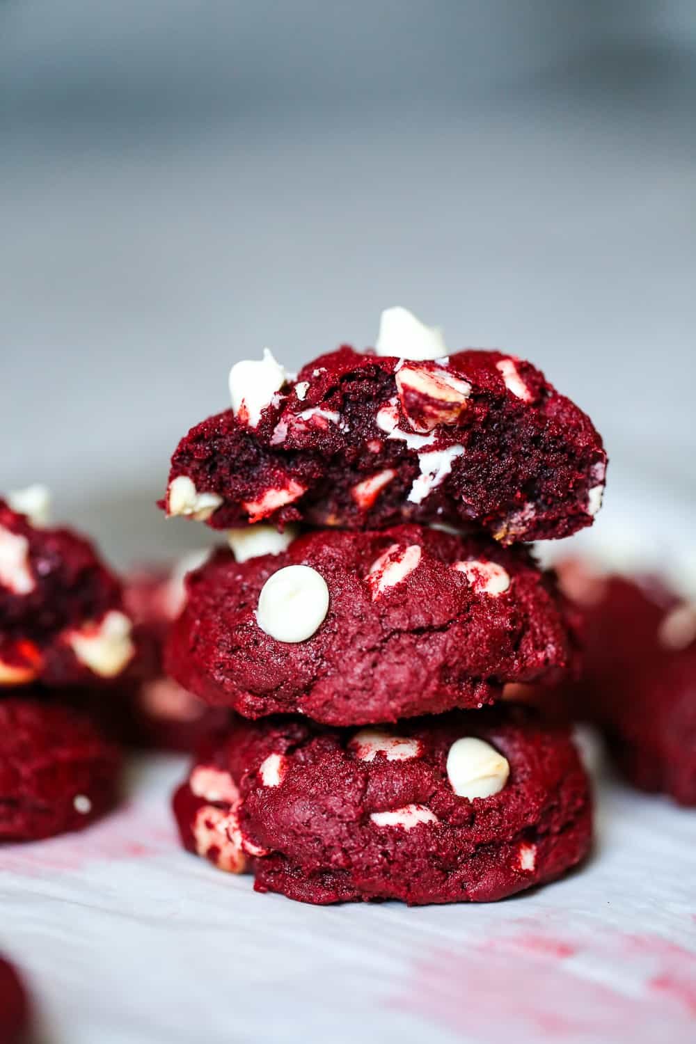 Super-Thick Red Velvet Levain Cookies