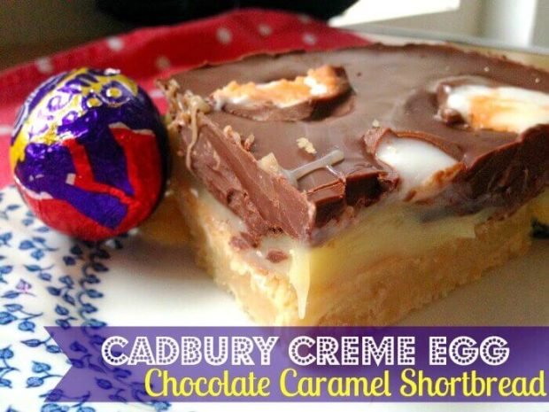 Crème Egg Chocolate Caramel Shortbread