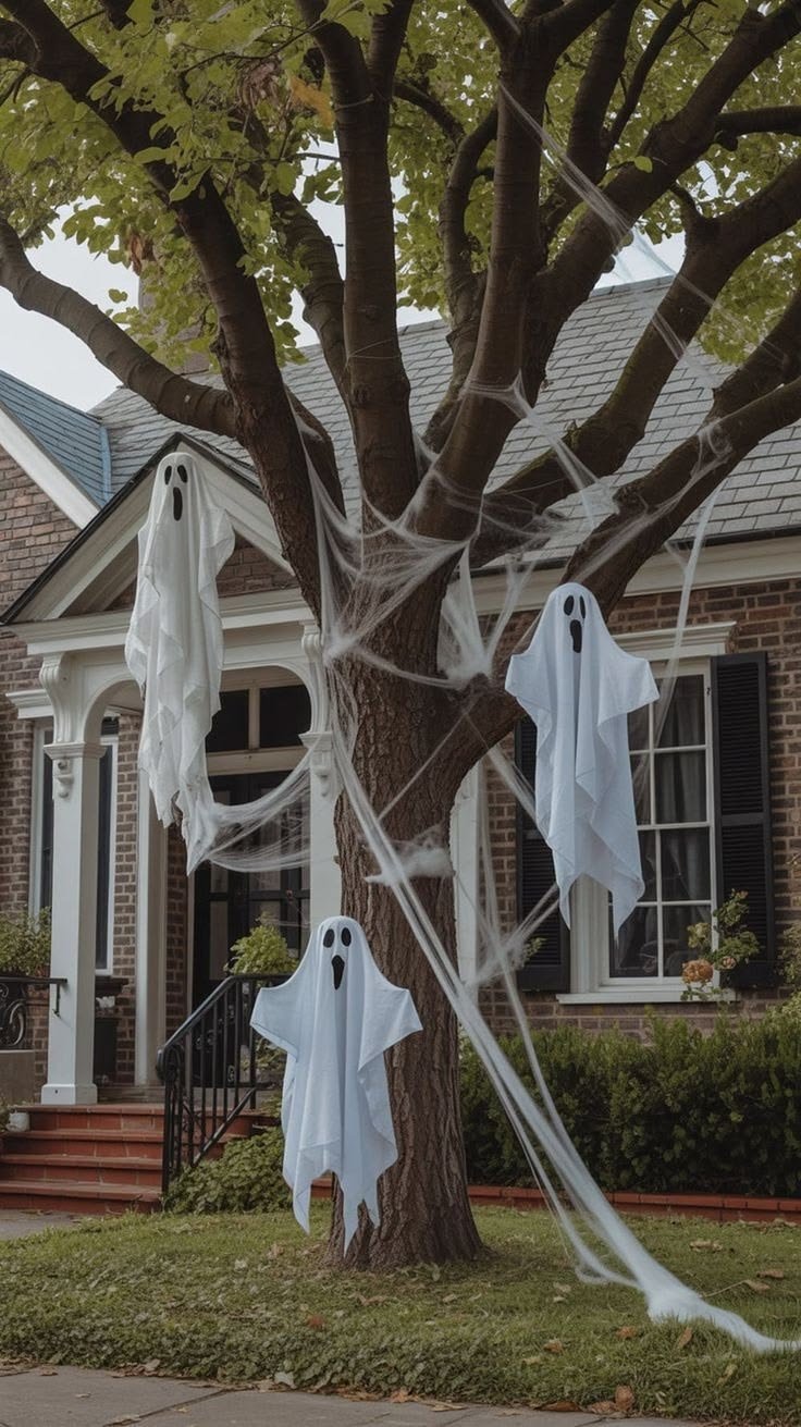 DIY Halloween Ghost Decoration