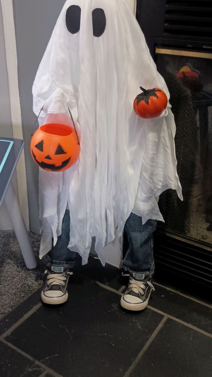 pool noodle ghost child