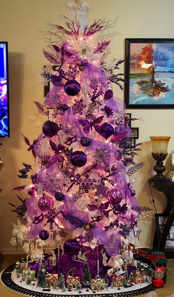 Purple Christmas tree