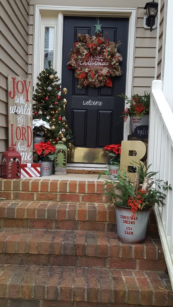 Christmas front porch