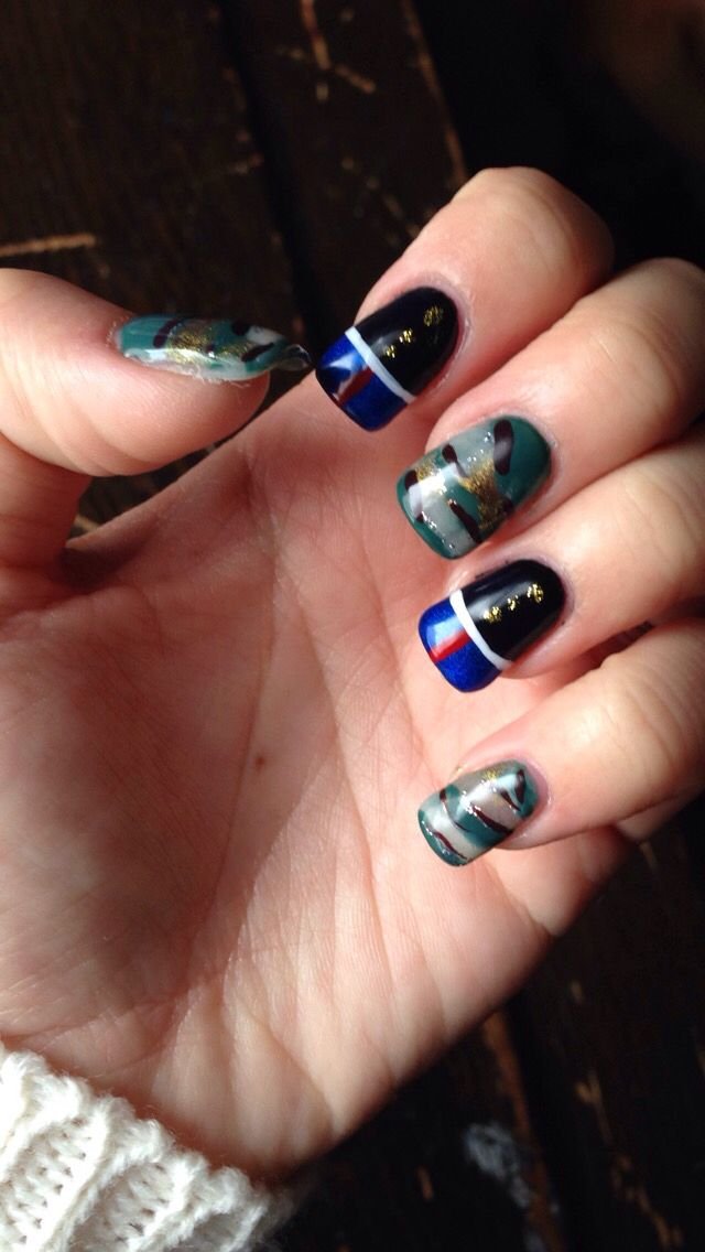 Bonfire Night Nail Designs