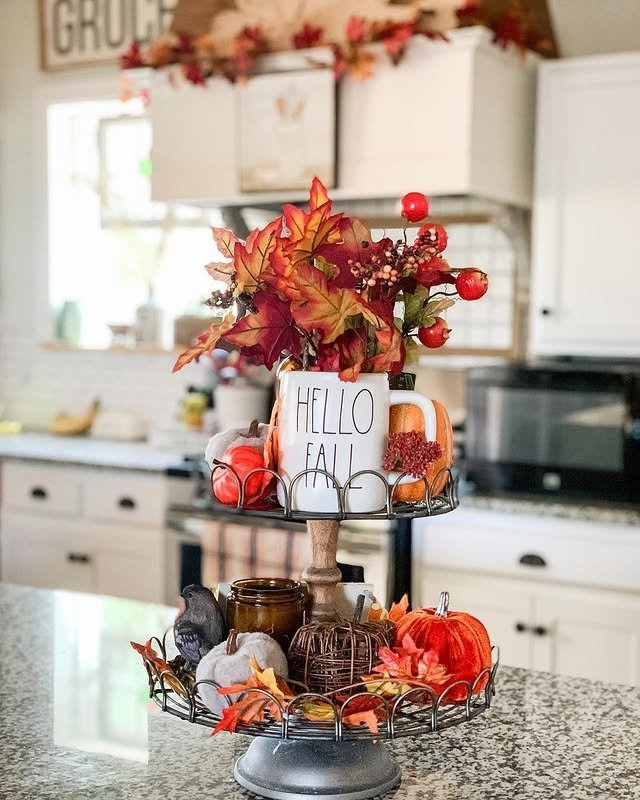 Two-Tier Autumn Tray
