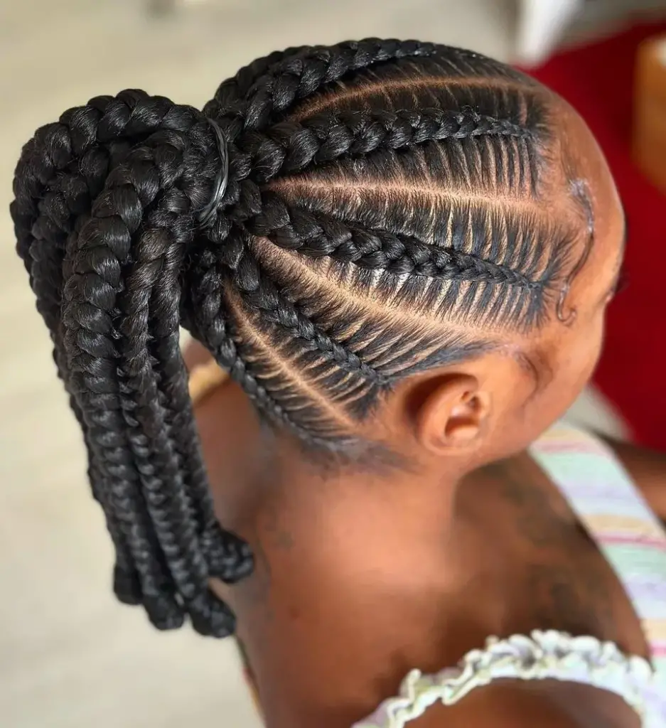 Cornrowed Ponytail