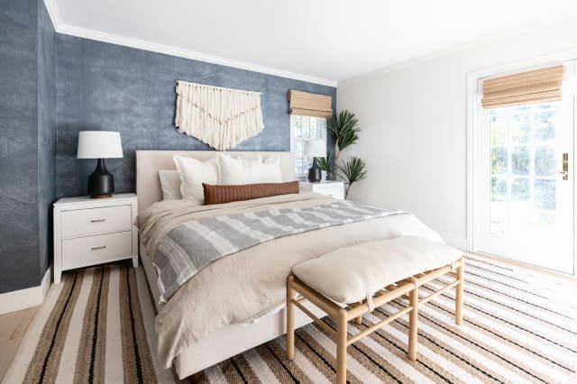 Soft Blue Wall Paneling