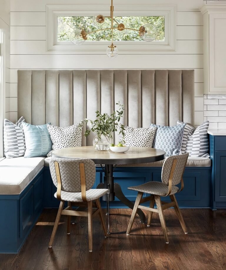 Upholstered High Back Bench