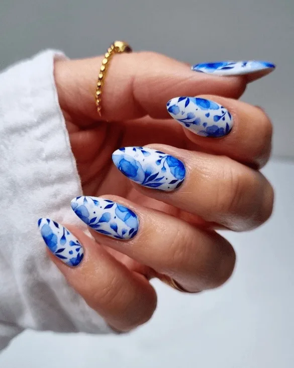 Blue Watercolor Florals