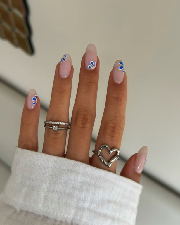 Blue summer florals