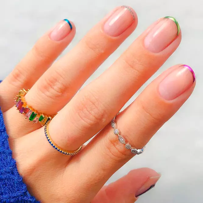 Chrome French Nails
