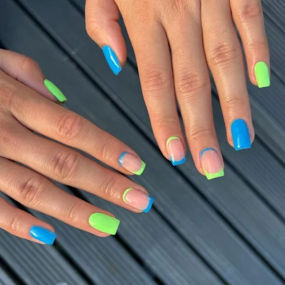 Lime Green and Bright Blue Combo