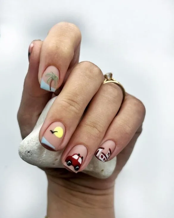 Vacation Themed Nails