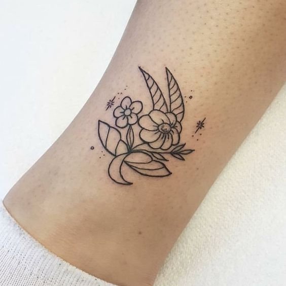 A cute horn tattoo for Capricorn girls