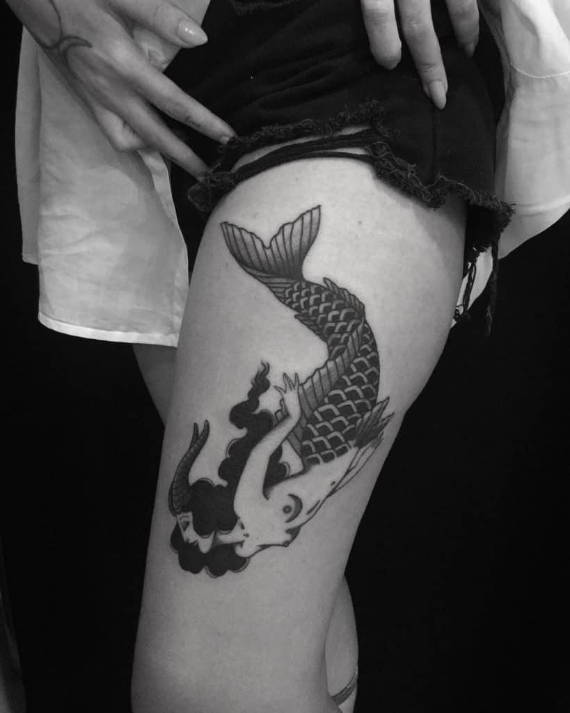 Capricorn Mermaid Tattoo