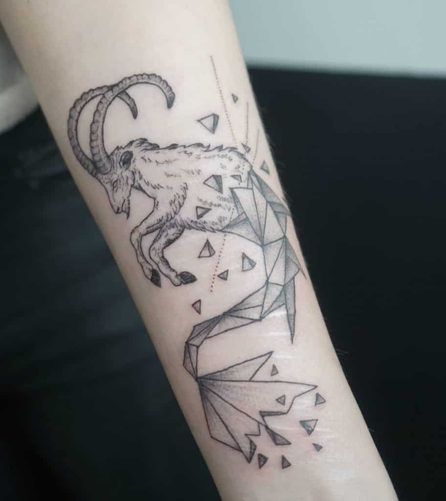 Geometric Capricorn Tattoo