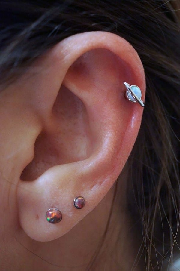Saturn Opal Tragus Earring