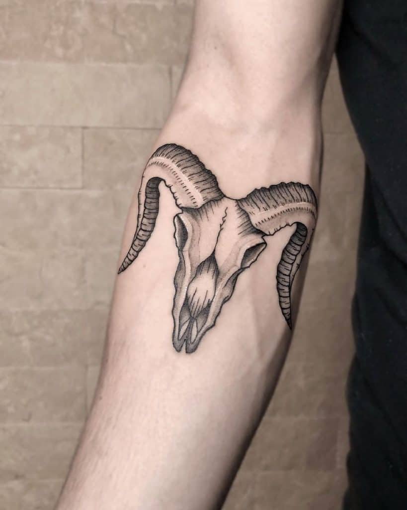Skeleton Capricorn Tattoo