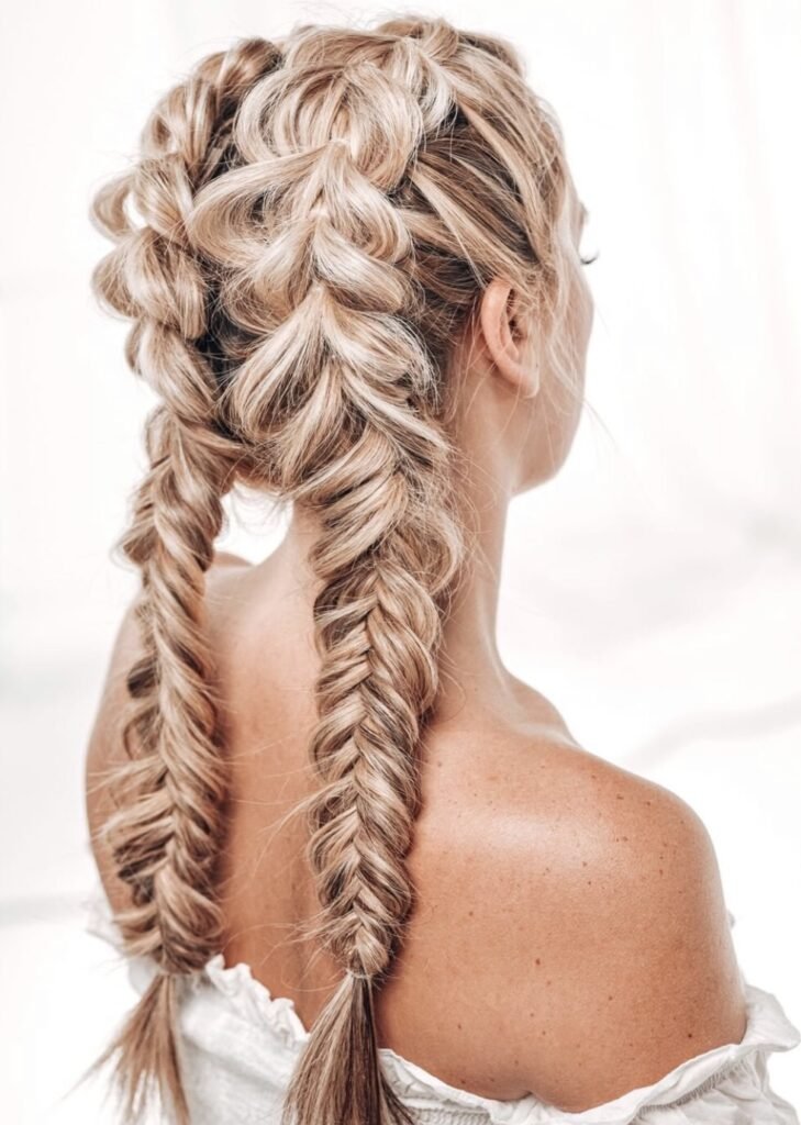 Blonde Bubble Braids