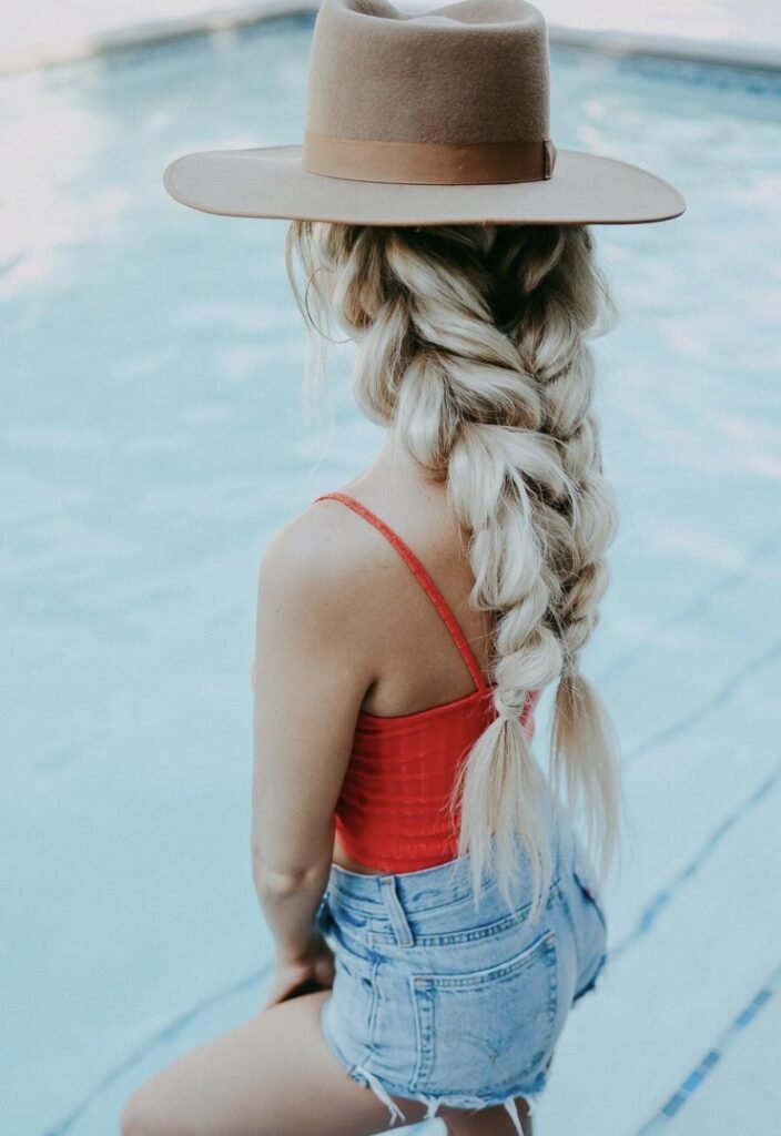 Thick Long Blonde Bubble Braids