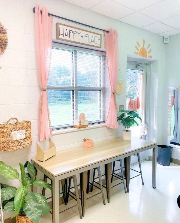 Add Curtains to Classroom Windows