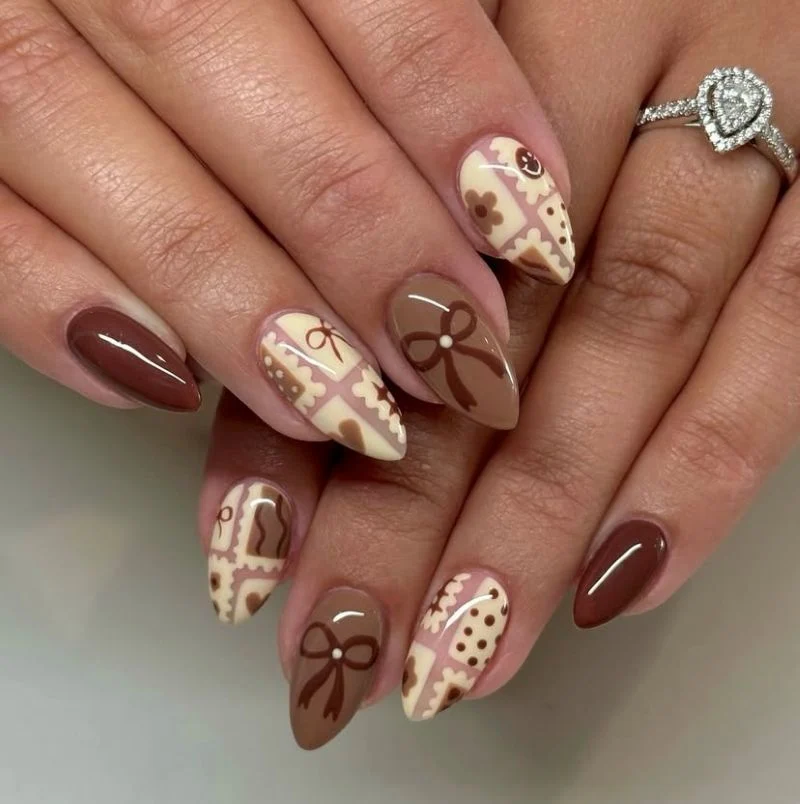 Autumn Stamp Nail Design