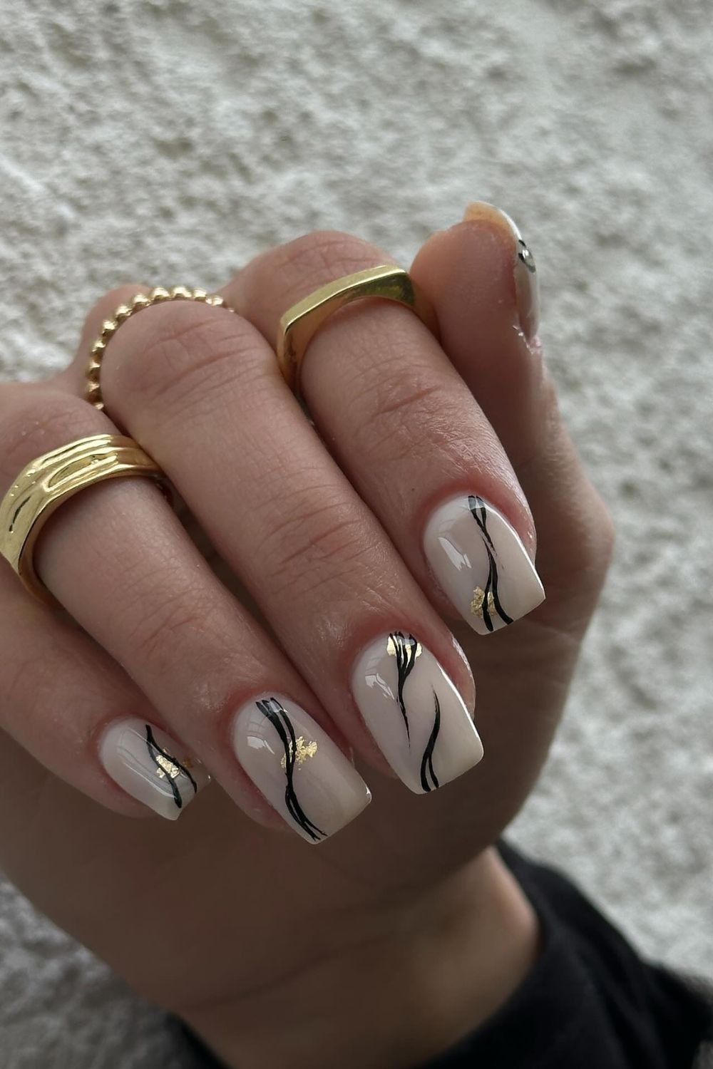 Black And Gold Swirls