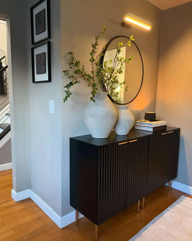 Dark and Clean Sideboard Styling
