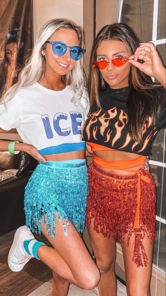 Duo Halloween costume for college girls