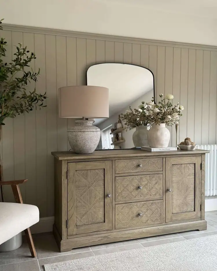 Farmhouse Aesthetic Sideboard Styling