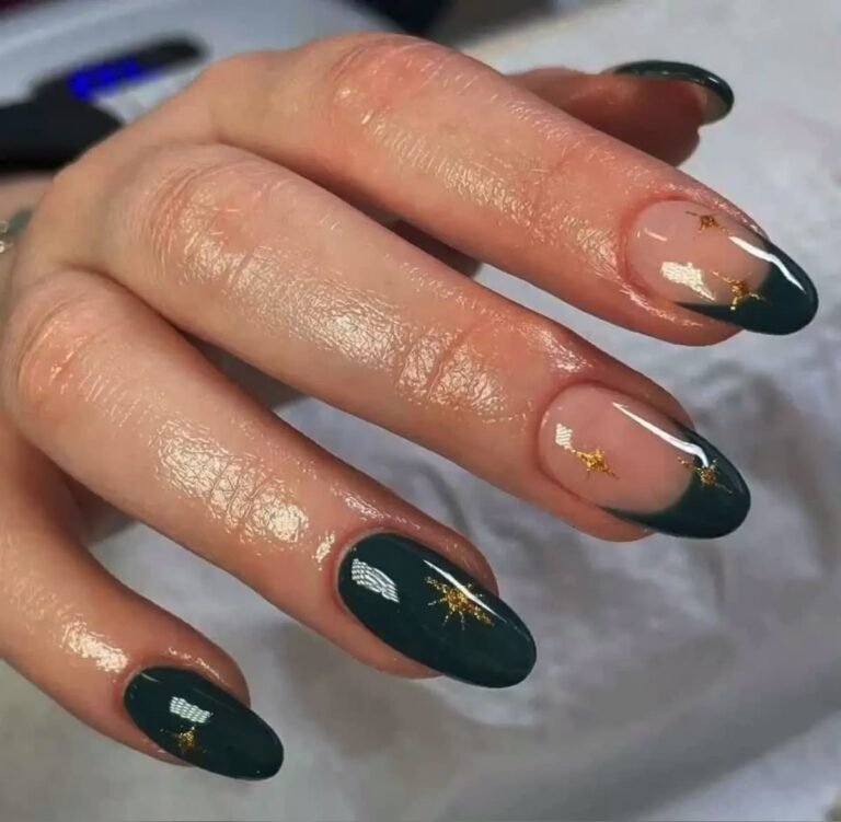 Forest Green with Gold Foil Sparkle