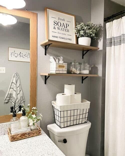 Large Wire Basket with Toilet Rolls