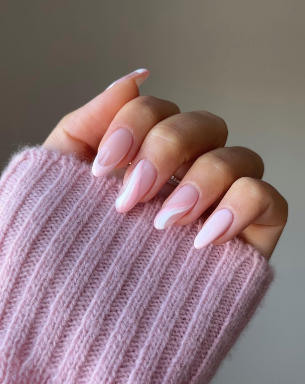 Light pink swirls
