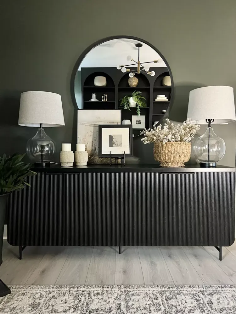 Moody and Modern Sideboard Styling