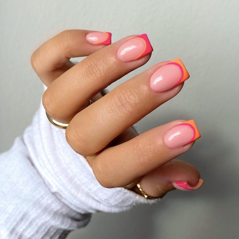 Pink and Orange Tips