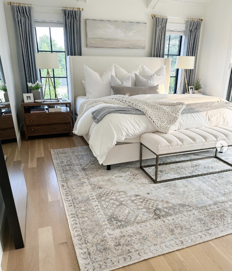 Grey Rug On Light Wood Floors