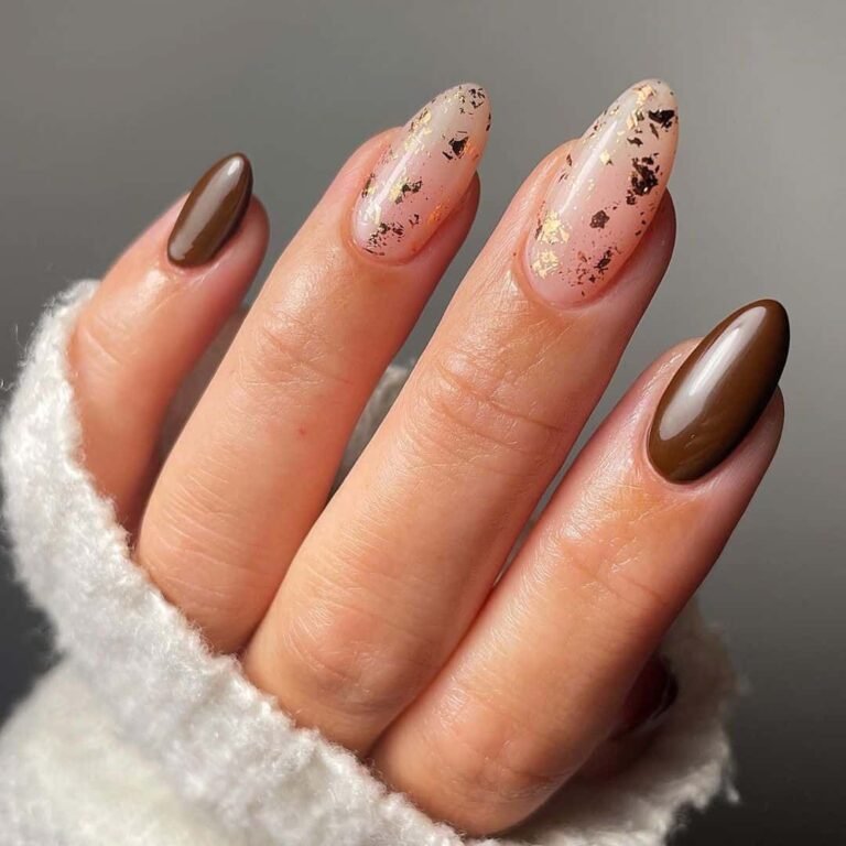 Solid brown with Gold Foil Accents