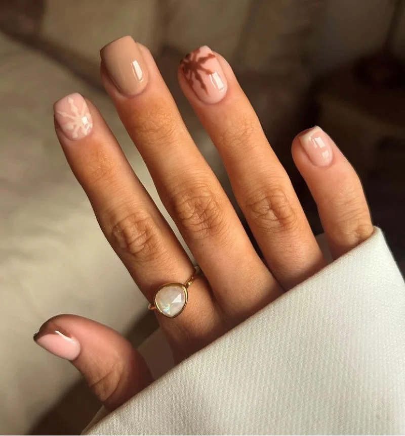Square Autumn Nail Art