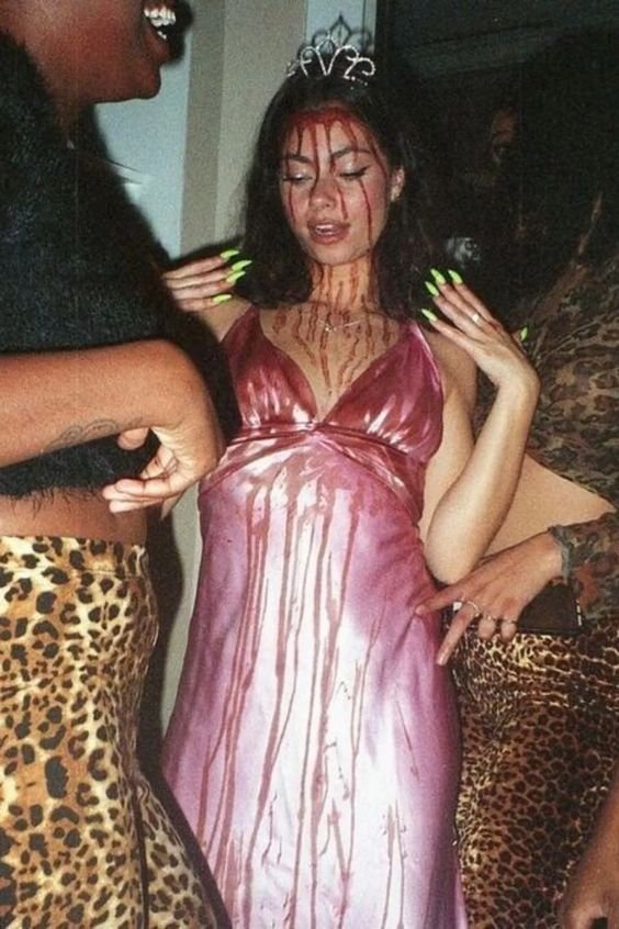 This bloody prom queen costume